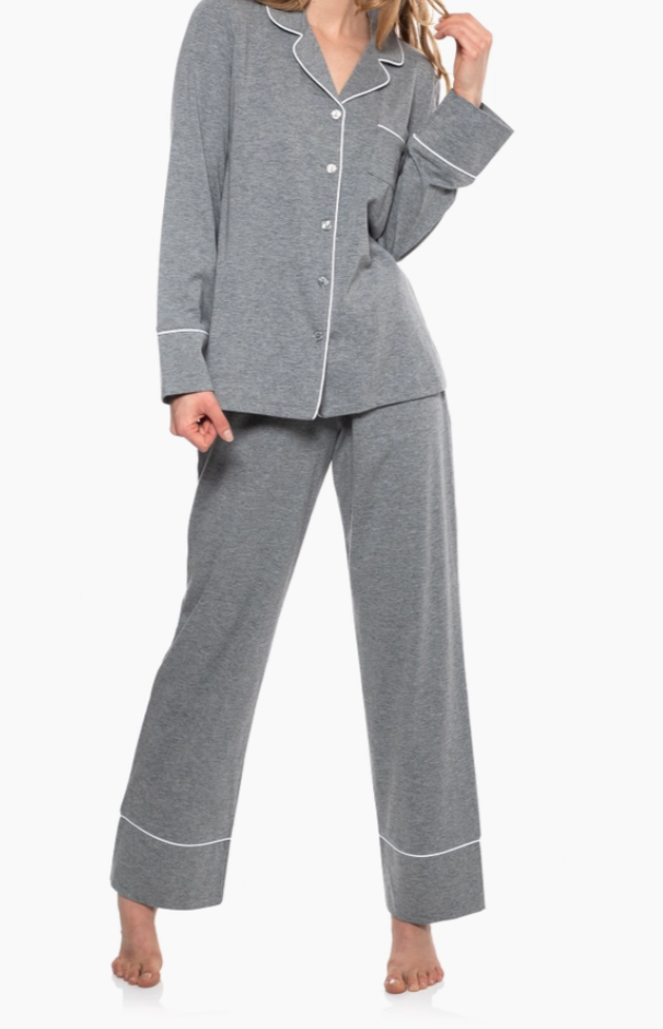 Carefree Sunday PJ Set in Charcoal
