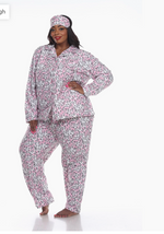 Lets Talk About Fun Pajama Set in Gray Cheetah