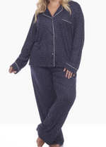 Lets Talk About Fun Pajama Set in Military Navy