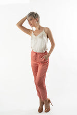 Sassy Satin Pant Set in Rust