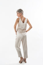 Sassy Satin Pant Set in Satin Champagne
