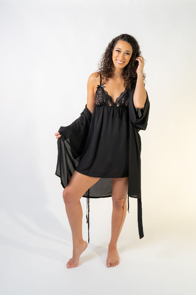 Lace Me Up Robe Set