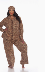 Lets Talk About Fun Pajama Set in Brown Cheetah